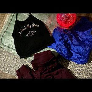 Black space inspired cropped tie crop size small